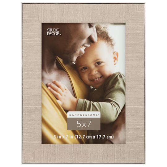 Greige with Silver Edges 5&#x22; x 7&#x22; Frame, Expressions&#x2122; by Studio D&#xE9;cor&#xAE;